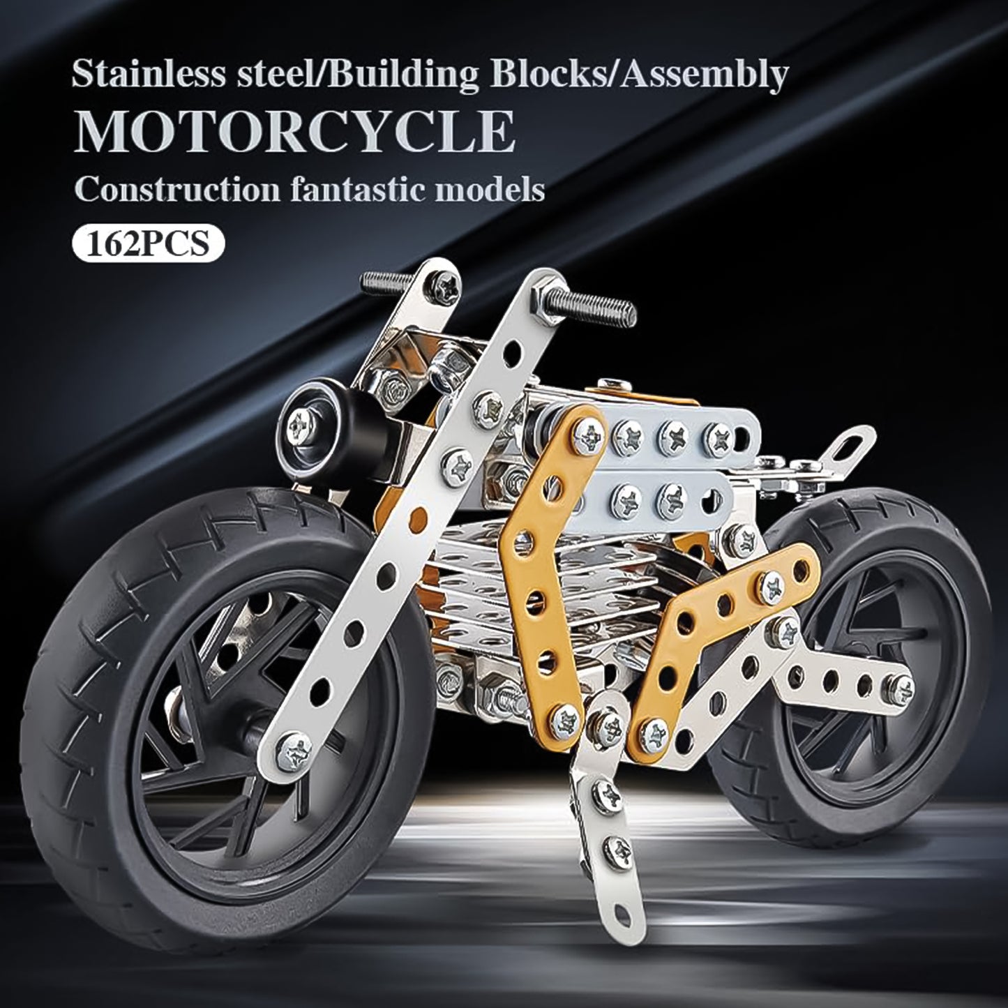 Metal Diy Bike Building Blocks For Kids (Bike 162 Pc Of Bike Tool  1 Set)