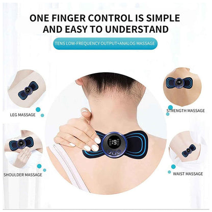 Portable Usb Neck Massager Electric Neck Massager Automatic Massage Enhancer Mini Cervical Massager Ems Lymphatic Drainage Massage With Cable