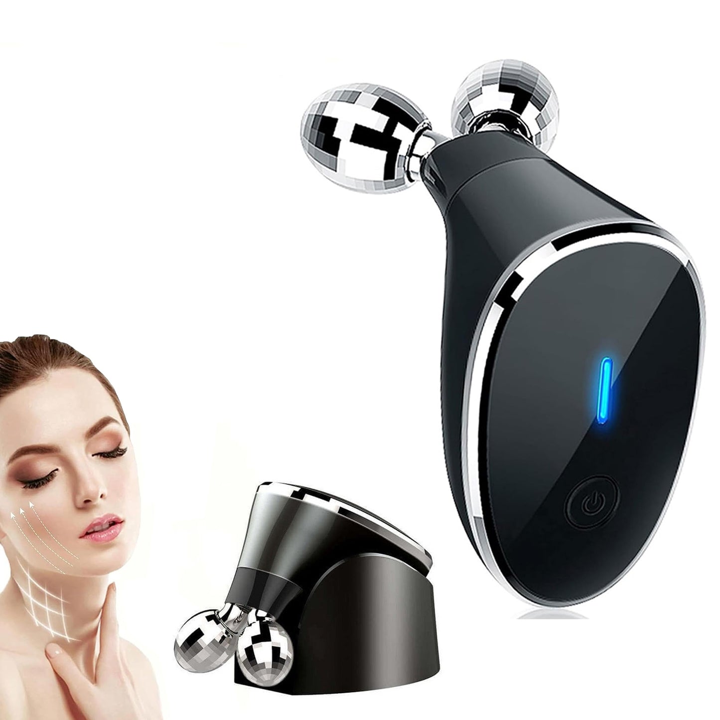 Microcurrent- Facial- Device Micro Current Face Massager Roller (1 Pc)