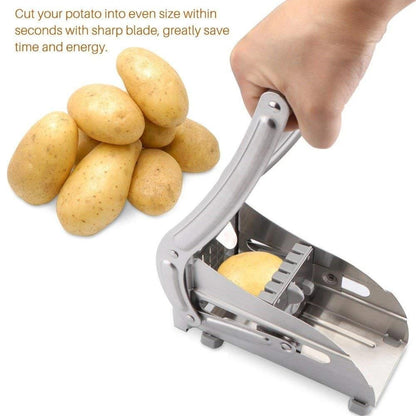 CrispyCut™ French Fries & Vegetable Strip Cutter Machine – Premium Stainless Steel Slicer with Dual Blades