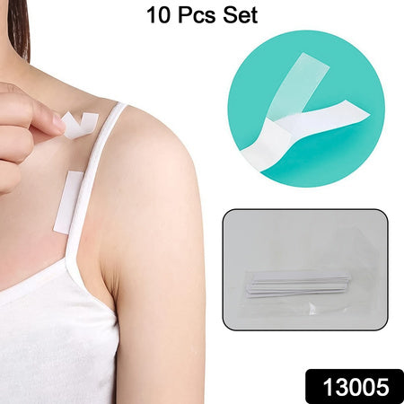 Waterproof Anti-skid Disposable Double Sided 10 Adhesive Transparent Clear Medical Tape For Lingerie (10 Pcs Set)