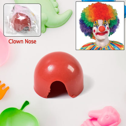 Small Plastic Joker Clown Nose Toy (1 Pc  Mix Color  Design)