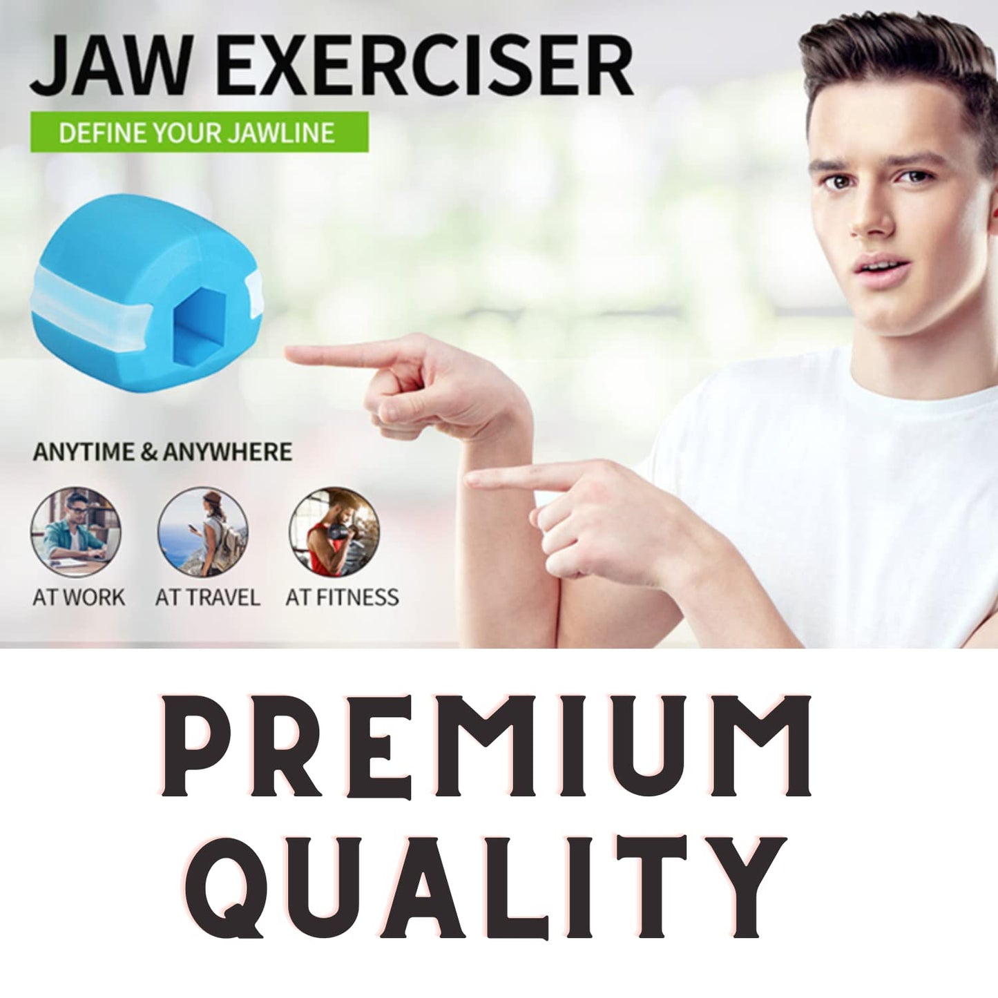 Mix Jaw Exerciser Used To Gain Sharp And Chiselled Jawline Easily And Fast.