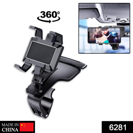 Car Mobile Phone Holder Mount Stand With 360 Degree. Stable One Hand Operational Compatible With Car Dashboard.