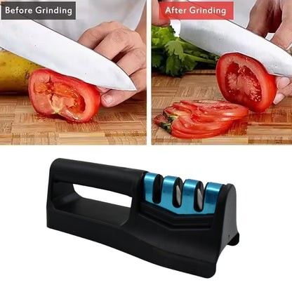 Knife Sharpener For Kitchen  Knife Sharpener With Vegetable Chopper And Fish Scale Remover  Handheld Knives  Pocket Knife Sharpener  Knife Sharpener For Chefs  Serrated Knife (9in1)