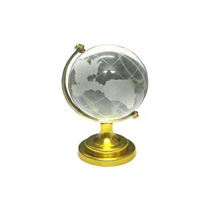 Crystal Globe  World Map 50 Mm With Golden Stand (1 Pc)