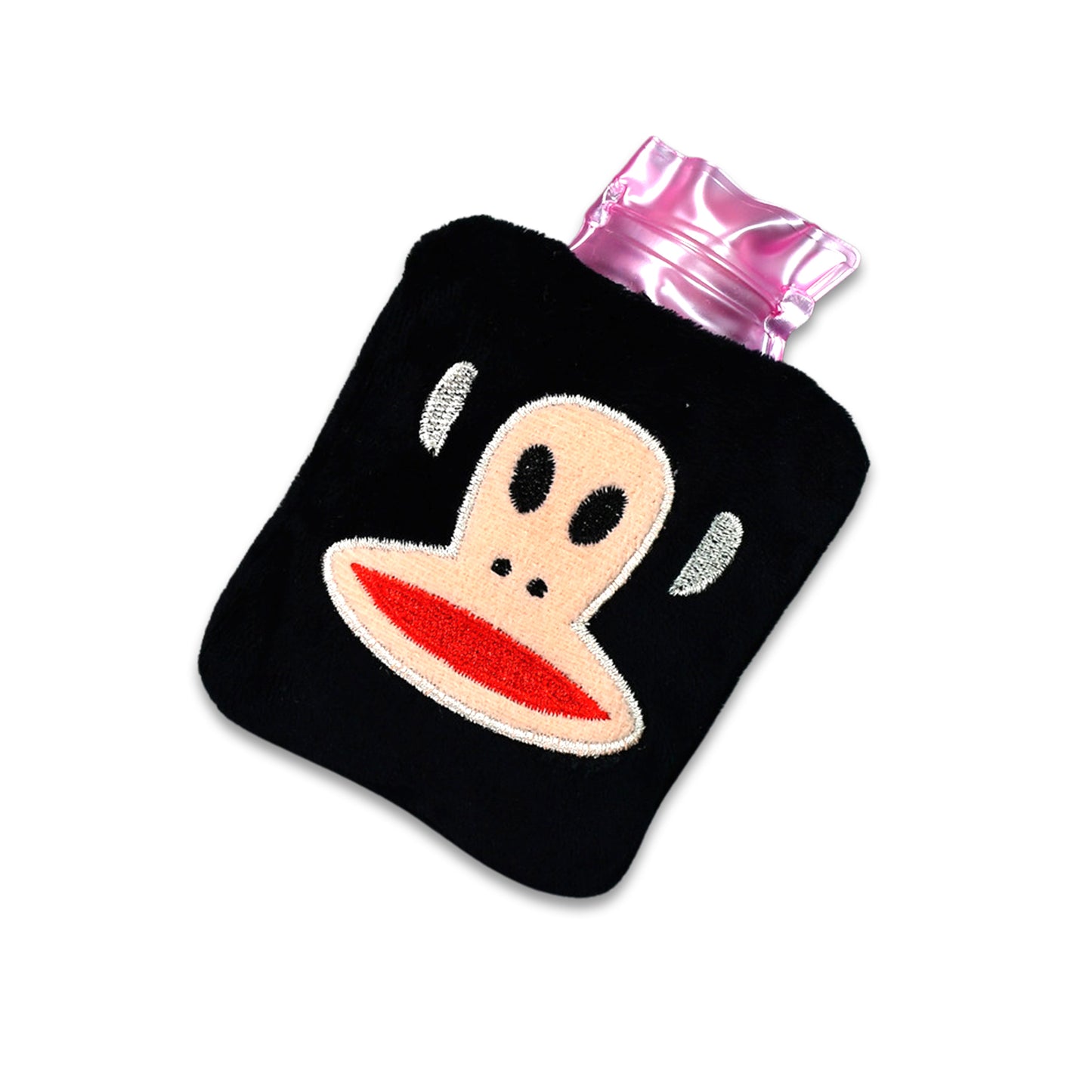 Black Monkey Small Hot Water Bag With Cover For Pain Relief Neck Shoulder Pain And Hand Feet Warmer Menstrual Cramps.