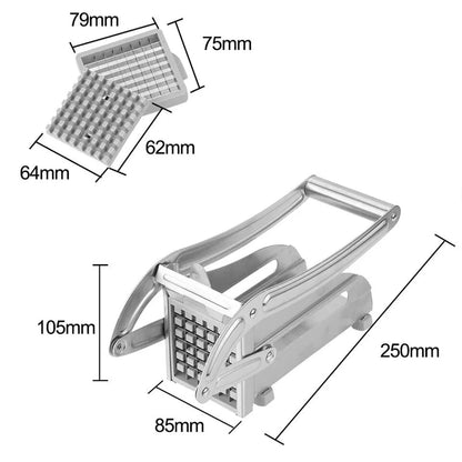 CrispyCut™ French Fries & Vegetable Strip Cutter Machine – Premium Stainless Steel Slicer with Dual Blades