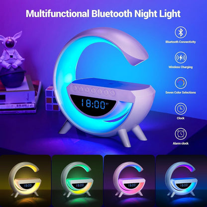 LumiGlow 3-in-1 Smart Lamp – Wireless Charger, Bluetooth Speaker & Mood Light