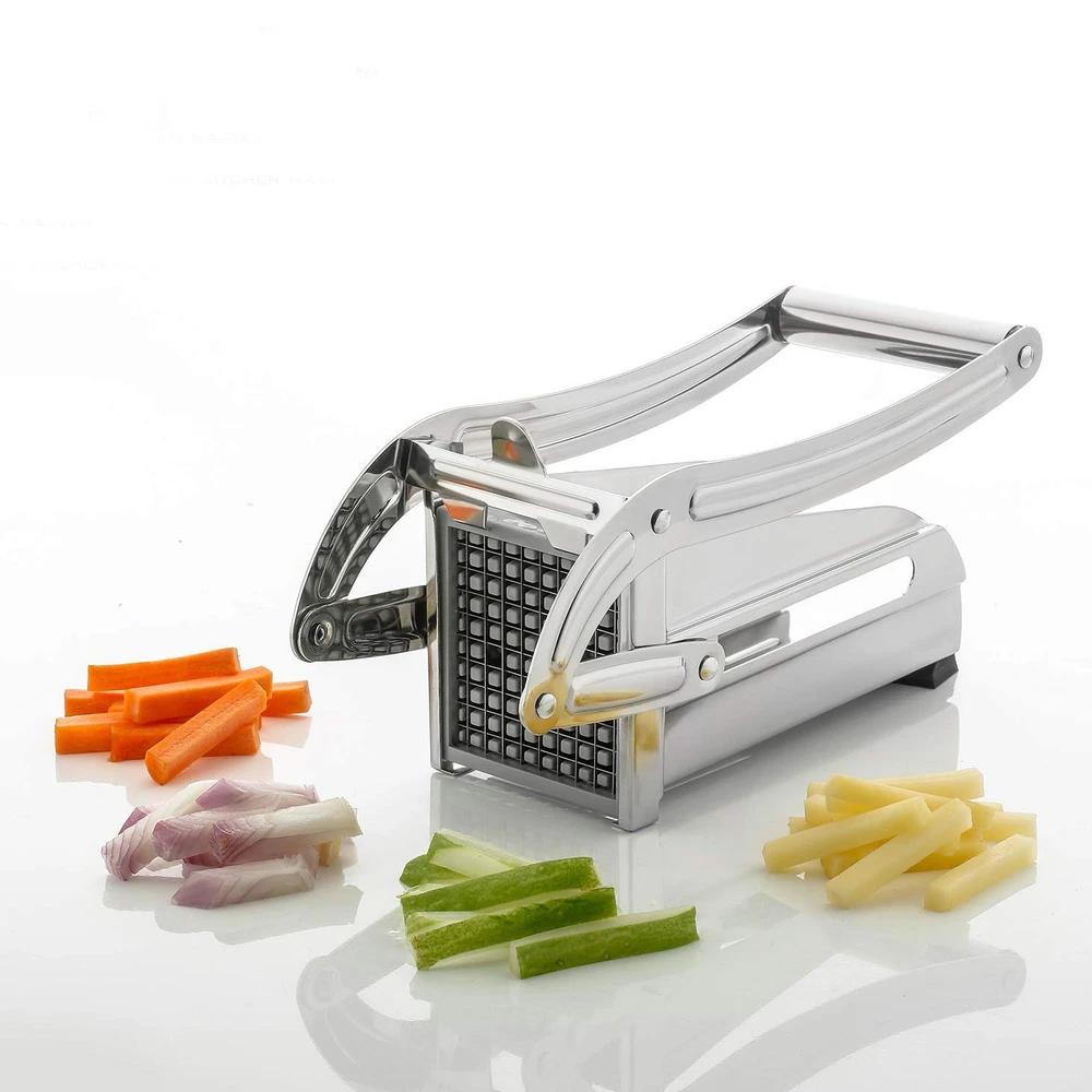 CrispyCut™ French Fries & Vegetable Strip Cutter Machine – Premium Stainless Steel Slicer with Dual Blades