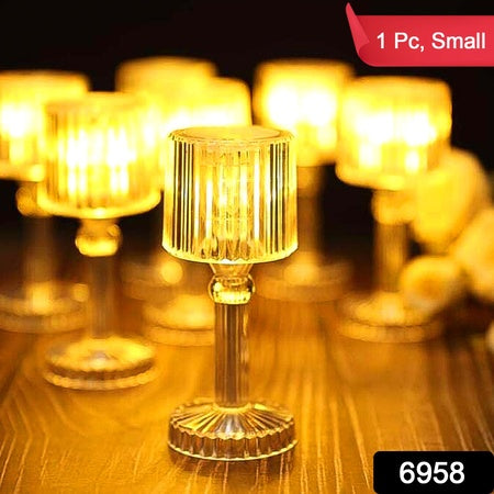 Mini Acrylic Led Desk Lamps Table Lamp Portable Crystal (1 Pc  Small)