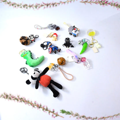 Mix Design  Size Keychain - Durable  Stylish Accessory (1 Pc  Mix Color)