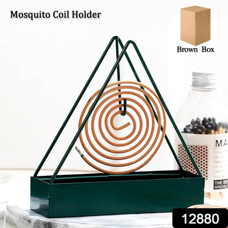 Mosquito Coil Holder Frame Triangular Shape Iron Mosquito Incense Holder Mosquito Repellent Incense Holder Hanging Mosquito Repellent Outdoor Stylish Mosquito Repellent Incense Holder