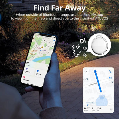 Smart GPS Bluetooth Tracker – Find My App Compatible, Precision Location Finder with Sound Alarm, Durable & Compact Anti-Lost Tag for iOS