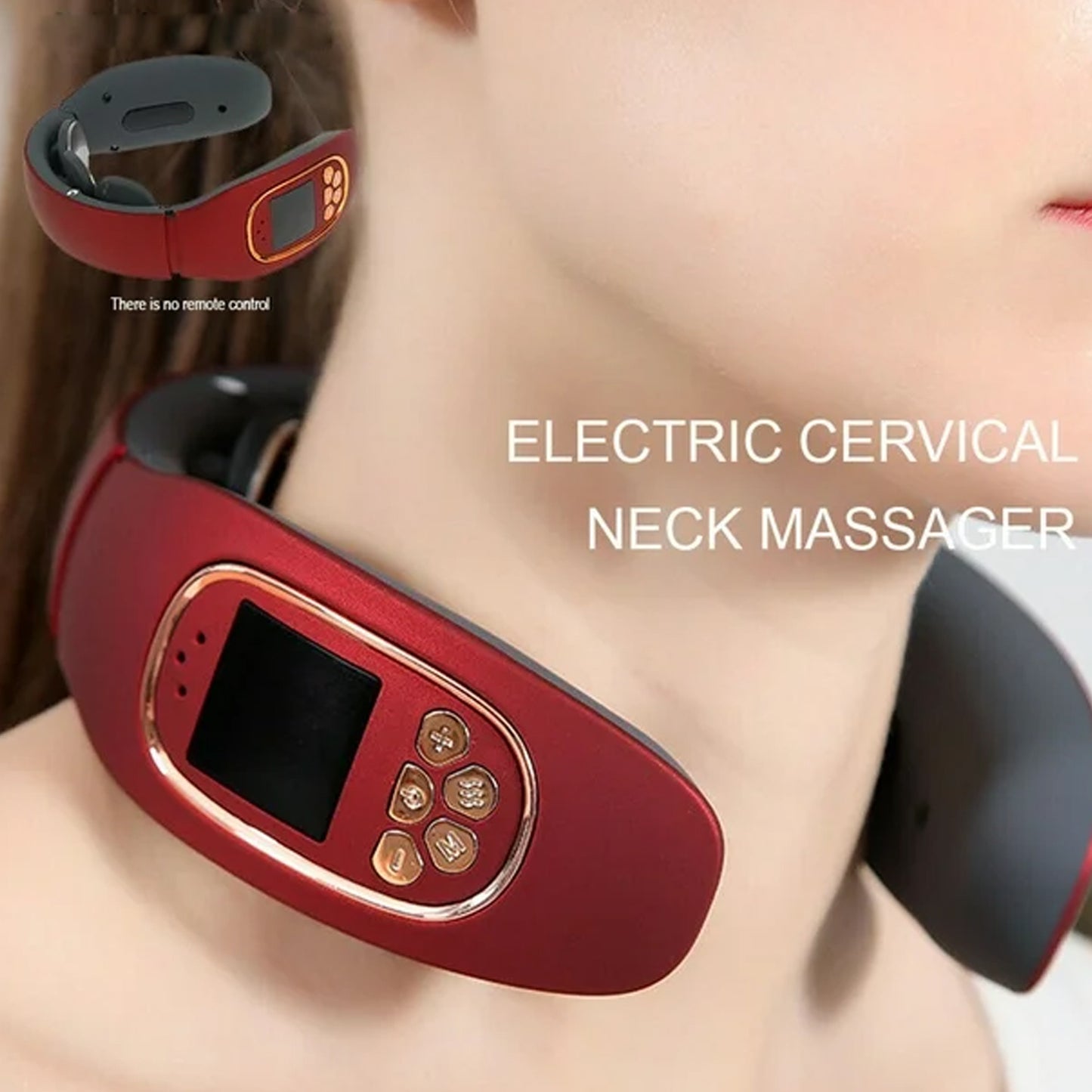 3 Heads Smart Electric Neck And Back Pulse Massager (1 Pc)