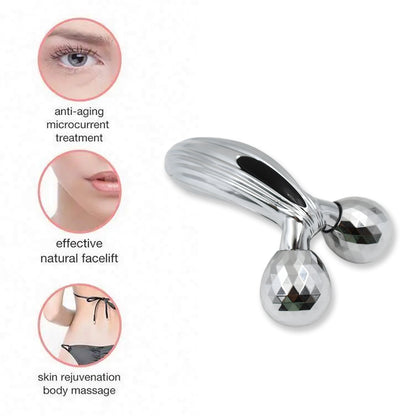 3D Manual Face Roller Massager – Lift, Sculpt &amp; Glow Naturally! ✨