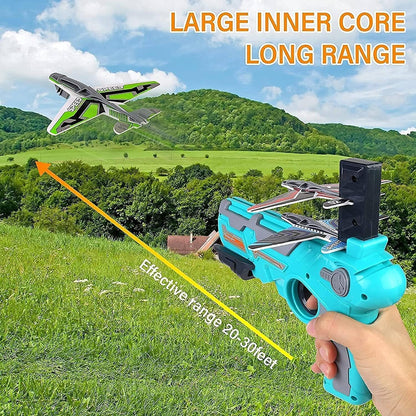 SkyBlaster X5™ – Airplane Launcher Gun Toy with 5 Foam Glider Planes