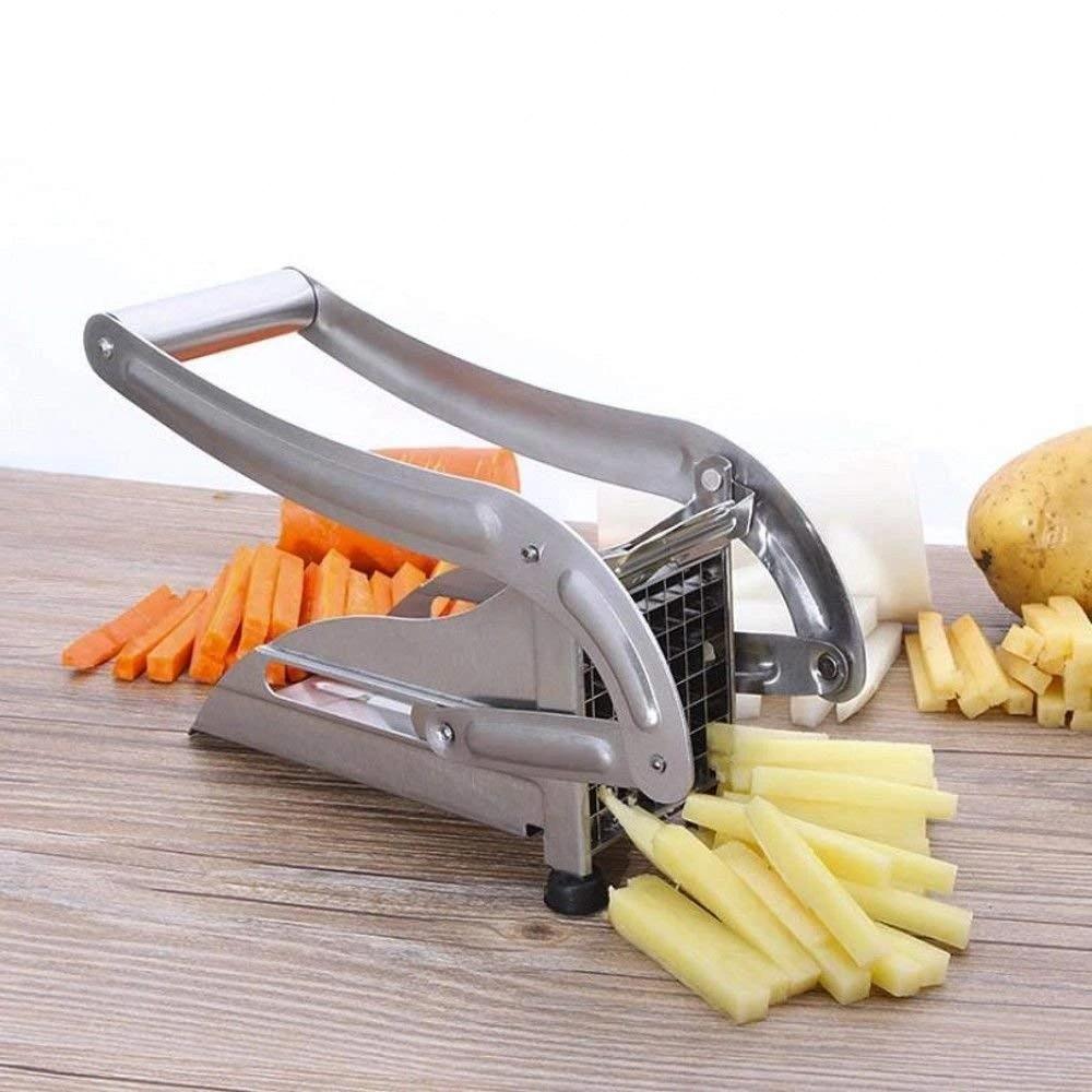 CrispyCut™ French Fries & Vegetable Strip Cutter Machine – Premium Stainless Steel Slicer with Dual Blades