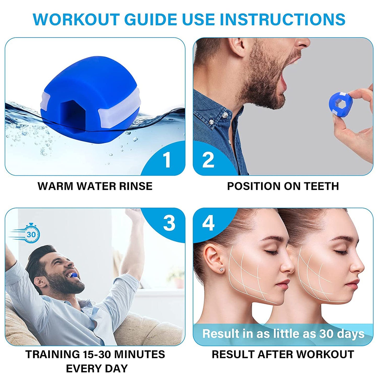 Mix Jaw Exerciser Used To Gain Sharp And Chiselled Jawline Easily And Fast.