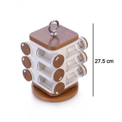 Ganesh 12-jar Revolving Spice Rack Masala Box